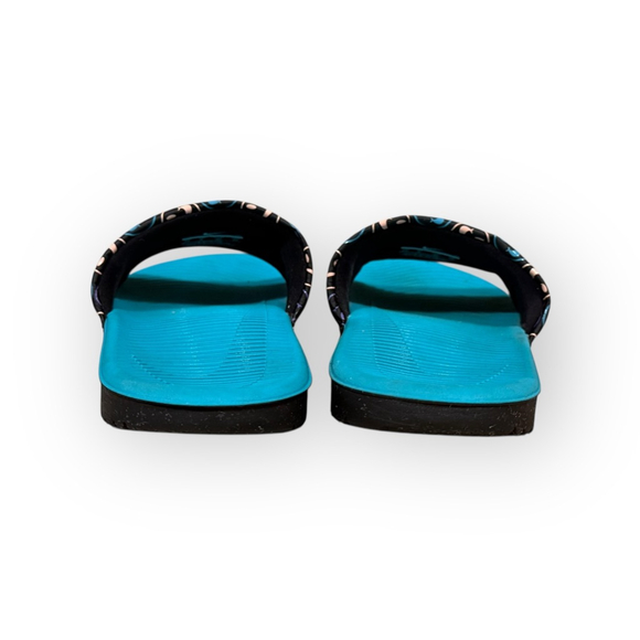 Nike Benassi JDI Slides Have A Nike Day Smiley 819358-009 Teal Black Youth 7Y - Picture 5 of 8